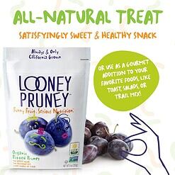 Looney Pruney Organic Pitted Dried Prunes for the Entire Family, No Added Sugar & No Preservatives (6 pack)