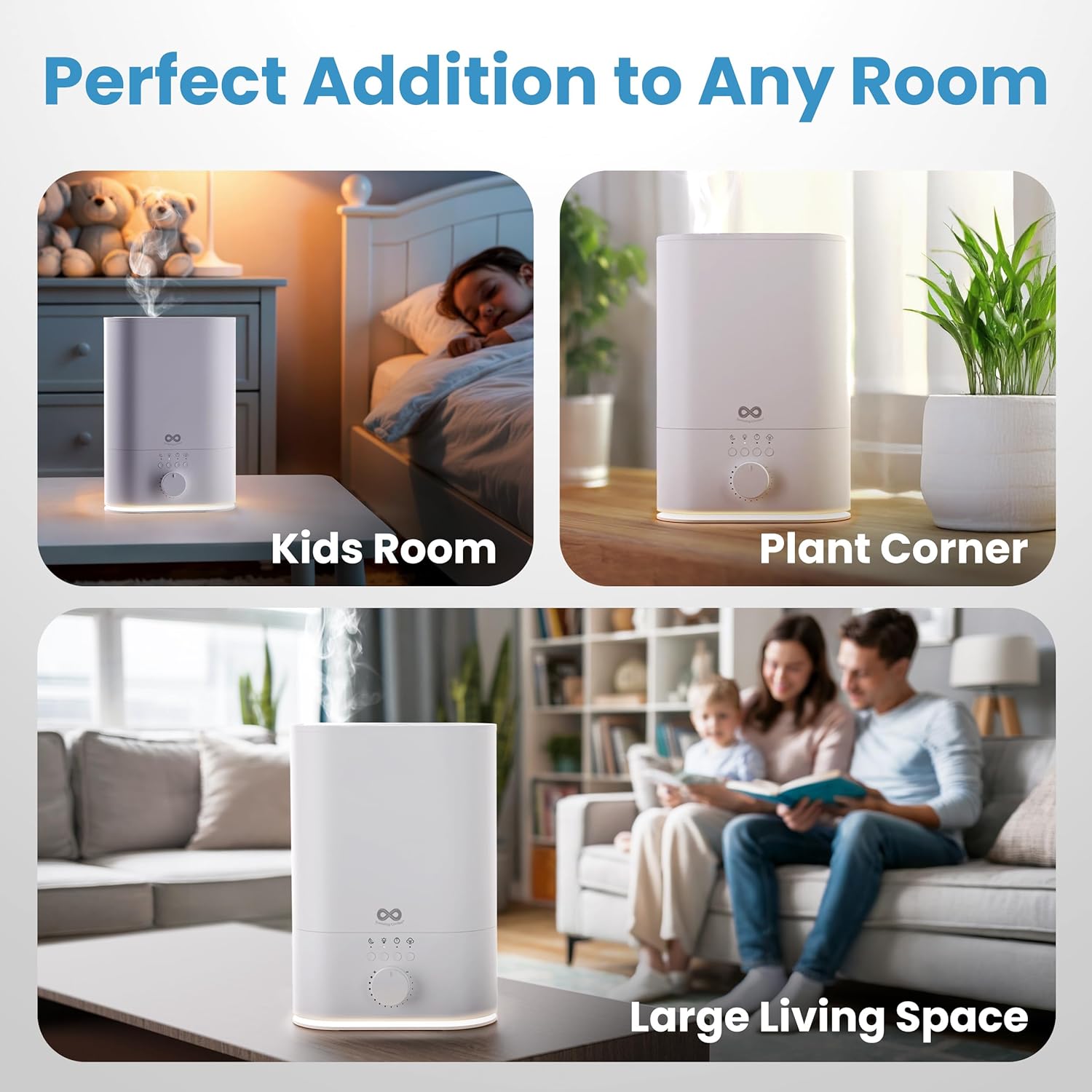 Everlasting Comfort Upgraded 6L Top Fill Humidifier Large Room & Bedroom, MAX Humidifier, Quiet Cool Mist - Image 3
