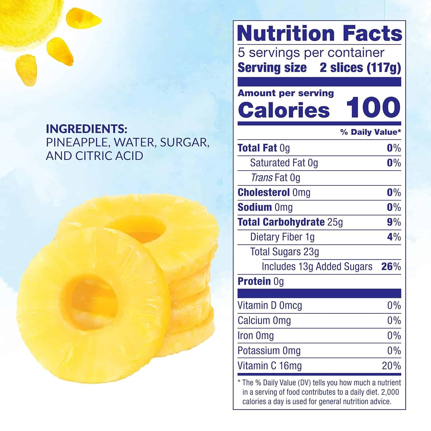 Dole Canned Fruit, Pineapple Slices in Heavy Syrup, Gluten Free, Pantry Staples, 20 Oz, 12 Count, Packaging May Vary