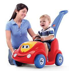 Step2 Push Around Buggy Kids Push Car, Ride On Toy, Stroller Substitute, Includes Seat Belt & Horn, Made of Durable Plastic, Red