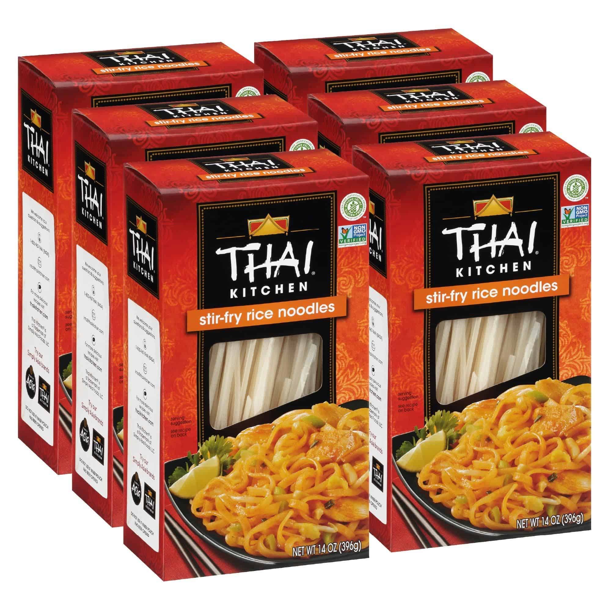 Thai Kitchen Gluten Free Stir Fry Rice Noodles, 14 oz (Pack of 6)