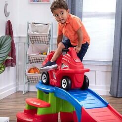 Step2 Farther & Faster Coaster Track Expansion Pack, Extra 3 Feet, Kids Ride On Toy Roller Coaster Track, Push Car