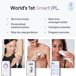 Braun IPL Pro 7 IPL Hair Removal with Venus Razor for Men & Women - White/Gold