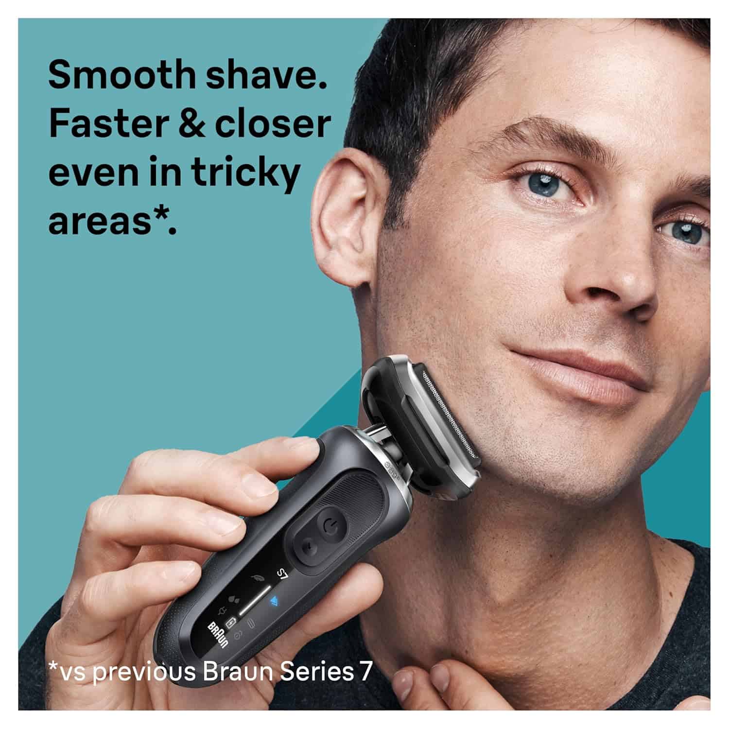Braun Series 7 Wet/Dry Electric Shaver with Smart Center - Grey