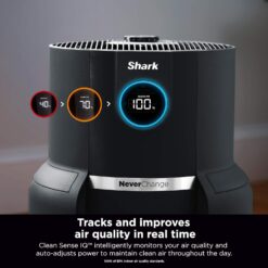 Shark HP301 NeverChange Air Purifier MAX, 1300 sq. ft., Odor Neutralizer Technology, captures 99.98% of particles, dust, smells, Grey