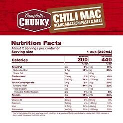Campbell's Chunky Soup, Chili Mac, 18.8 Ounce Can (Case Of 12)