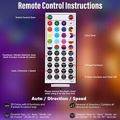 Lomotech RGB Color Changing Christmas Tree Lights - 10Ft 404 LED with 7.08