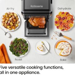 Chefman 12-Quart 6-in-1 Air Fryer Oven with Digital Timer, Touchscreen, and 12 Presets - Family Size Countertop Convection Oven, Dishwasher-Safe Parts
