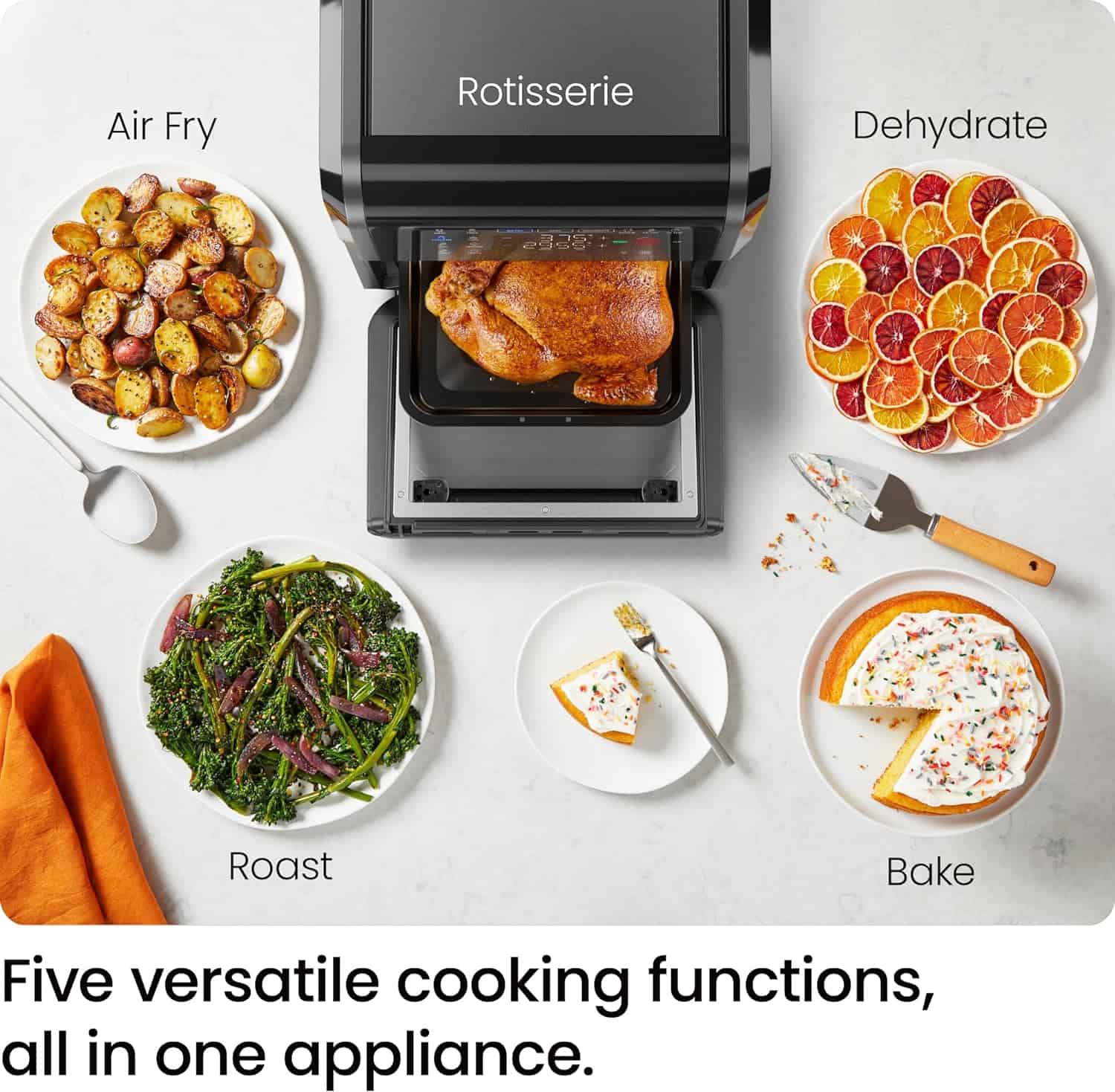 Chefman 12-Quart 6-in-1 Air Fryer Oven with Digital Timer, Touchscreen, and 12 Presets - Family Size Countertop Convection Oven, Dishwasher-Safe Parts