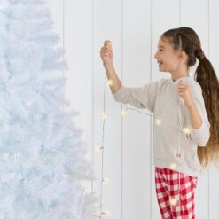 Best Choice Products Artificial Christmas Tree, White 7.5ft Premium Pine Unlit Holiday Decoration
