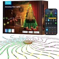 Govee Christmas Tree Lights, Smart RGBIC 480 LEDs Christmas Lights Outdoor, 6.6ft × 24 String Lights for Holiday Decor, Green Wire