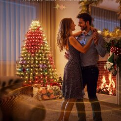 Govee Christmas Tree Lights, Smart RGBIC 480 LEDs Christmas Lights Outdoor, 6.6ft × 24 String Lights for Holiday Decor, Green Wire