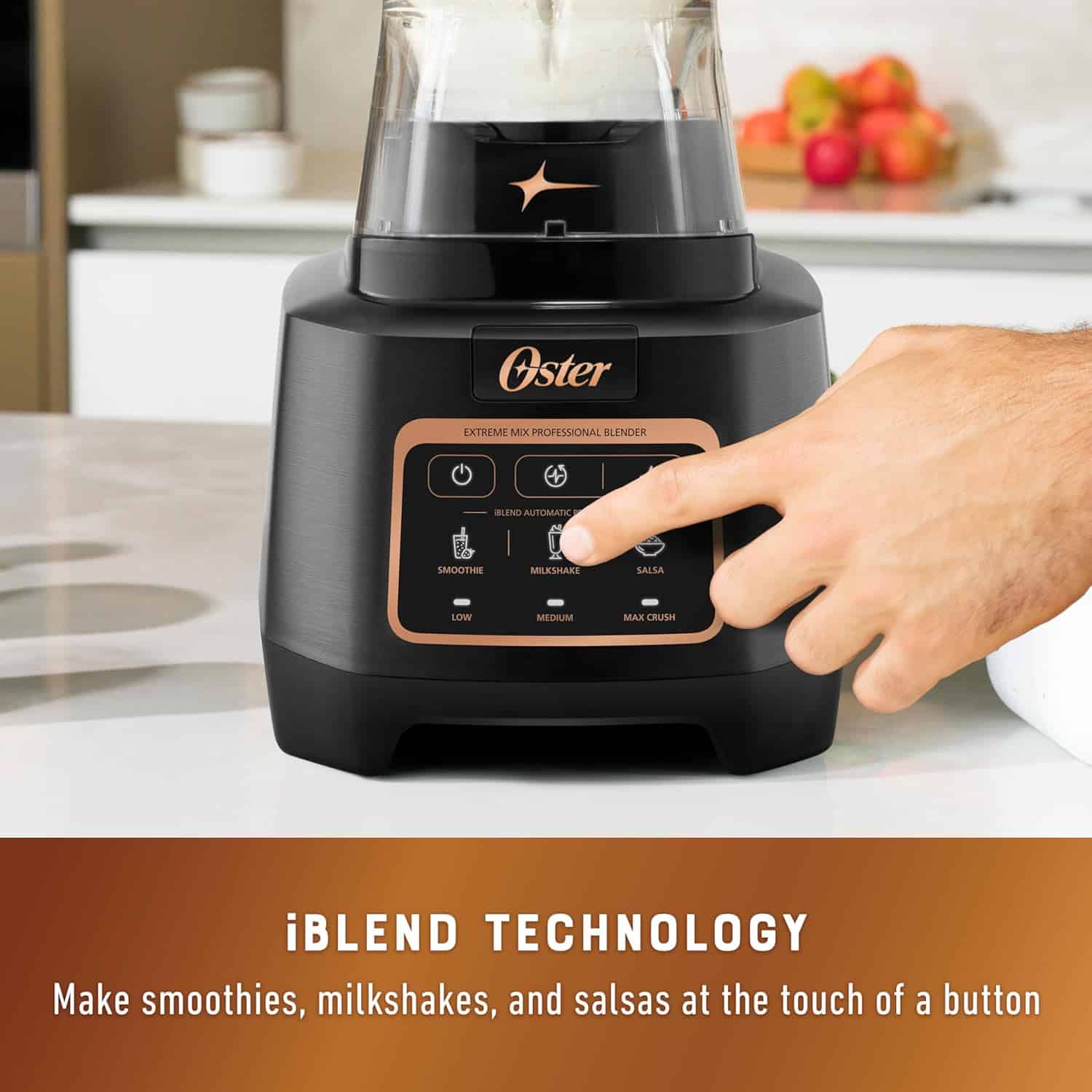 Oster Extreme Mix Blender, 1500 Watt High Speed Blender with 10-Point Blade, 64 oz. Kitchen Blender with Auto Programs
