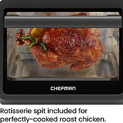 Chefman 12-Quart 6-in-1 Air Fryer Oven with Digital Timer, Touchscreen, and 12 Presets - Family Size Countertop Convection Oven, Dishwasher-Safe Parts