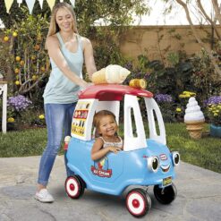 Little Tikes Cozy Ice Cream Truck, Coupe Ride On Car, Kid and Parent Powered, Truck Music, Including Accessories