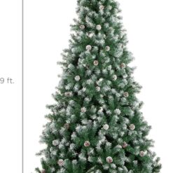 Best Choice Products 9ft Pre-Decorated Holiday Christmas Tree for Home, Office, Party Decoration w/ 2,028 PVC Branch Tips