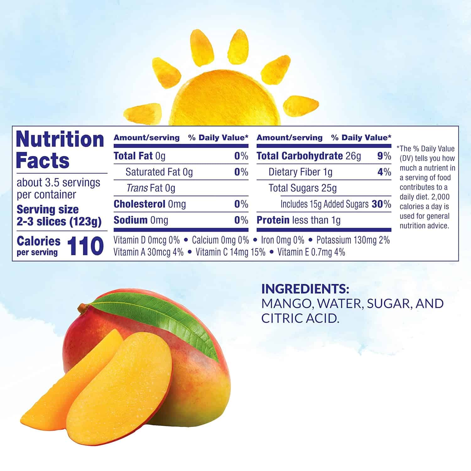 Dole Canned Fruit, Mango Slices in Heavy Syrup, Gluten Free, Pantry Staples, 15.5 Oz, 12 Count, Packaging May Vary