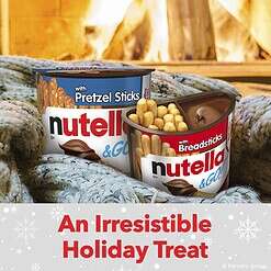 Nutella & GO! Bulk 24 Pack, Hazelnut and Cocoa Spread with Pretzel Sticks, Stocking Stuffers, Snack Cups, 1.9 oz Each​