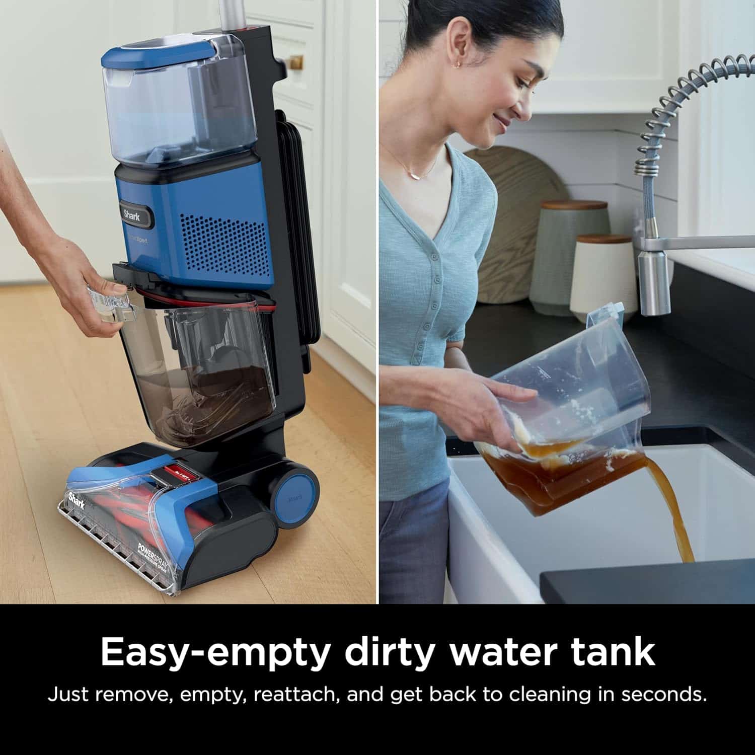 Shark CarpetXpert, Upright Carpet & Area Rug Cleaner for Pets, Deep Carpet Cleaning & Dirt & Grime Removal, Carpet Shampooer, Blue, EX121BRN