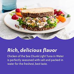 Chicken of the Sea Chunk Light Tuna in Water, 5 Ounce Cans (24 Cans), Wild Caught Canned Tuna, 6 Packs of 4-Count