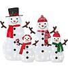 Best Choice Products 4ft 4-Piece 2D Lighted Christmas Snowman Family Set, Large Outdoor Yard Decor Holiday Decoration w/ 160 Twinkling LED Lights