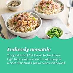 Chicken of the Sea Chunk Light Tuna in Water, 5 Ounce Cans (Pack of 24), Wild Caught Canned Tuna, 25% Less Sodium