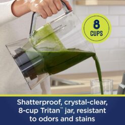 Oster BLSTTS-CB2-000 Pro Blender with Texture Select Settings, 2 Blend-N-Go Cups and Tritan Jar, 64 Ounces, Brushed Nickel