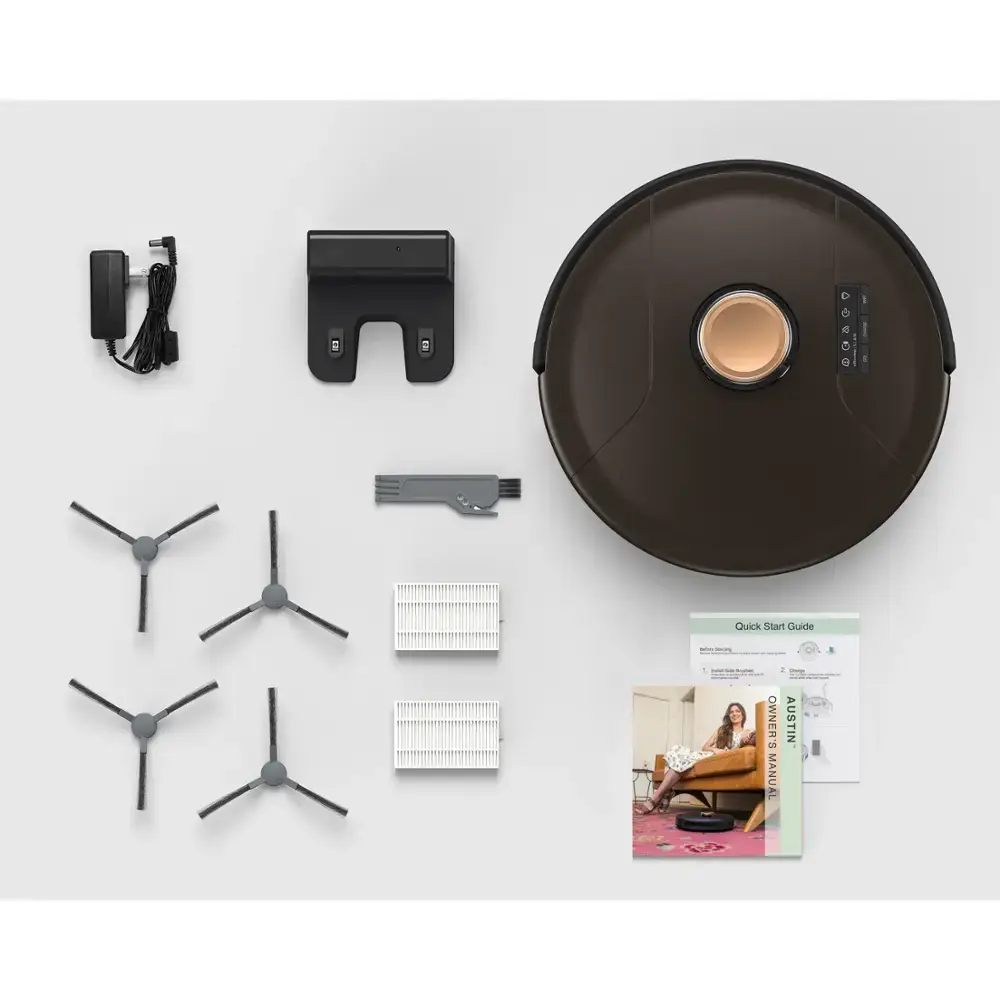 bObsweep - PetHair SLAM Wi-Fi Connected Robot Vacuum Cleaner - Austin Espresso