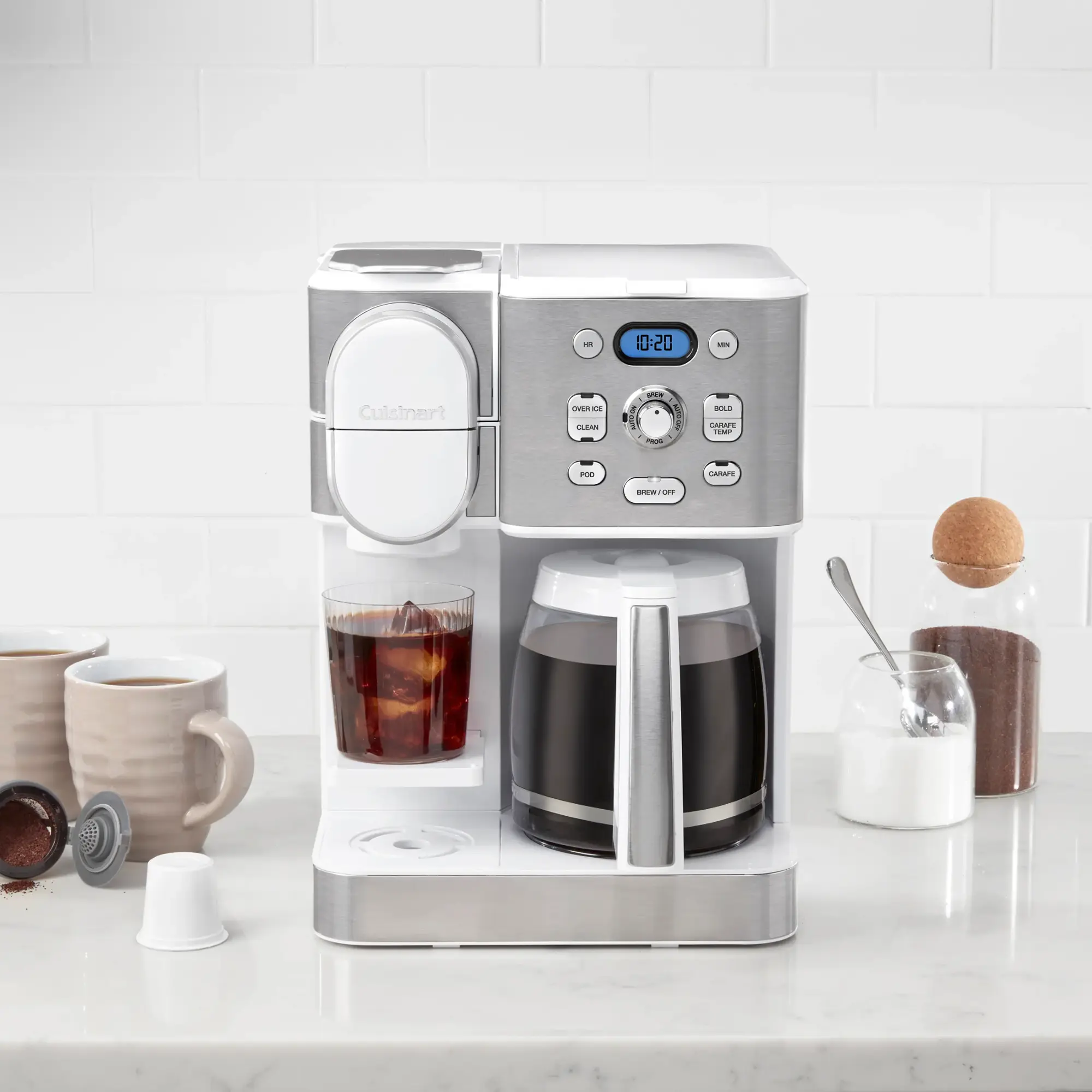 Cuisinart - Coffee Center 2-In-1 Coffeemaker - White