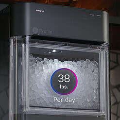 GE Profile Opal 2.0 Countertop Nugget Ice Maker, Ice Machine with WiFi Connectivity, Smart Home Kitchen Essentials, Black Stainless