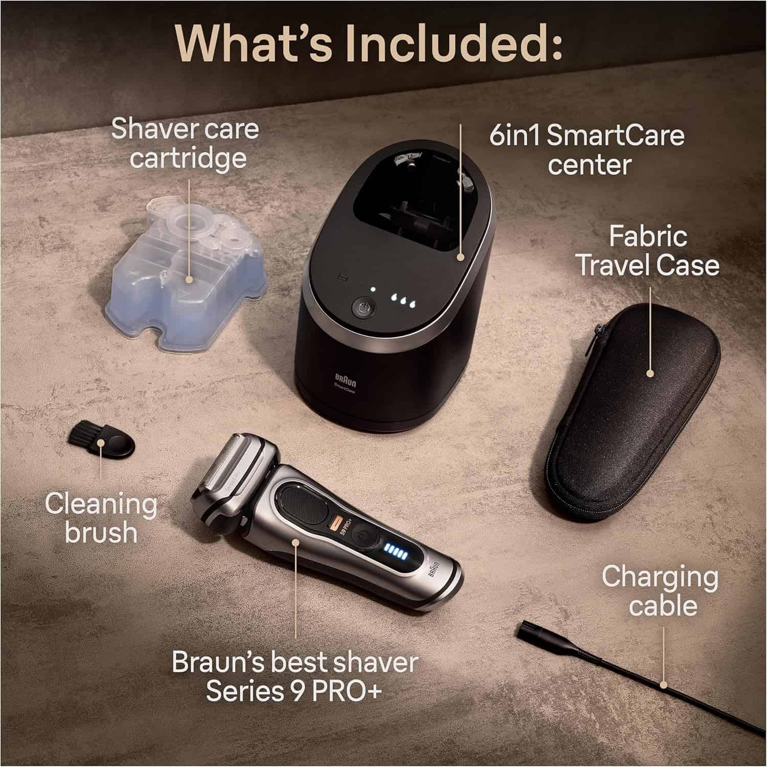 Braun Series 9 PRO+ Electric Shaver with 6 in 1 SmartCare Center - Silver
