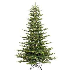 Puleo International 7.5 Foot Pre-Lit Aspen Fir Artificial Christmas Tree with 700 UL Listed Clear Lights Green