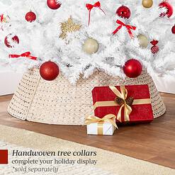 Best Choice Products Artificial Christmas Tree, White 6ft Premium Pine Unlit Holiday Decoration