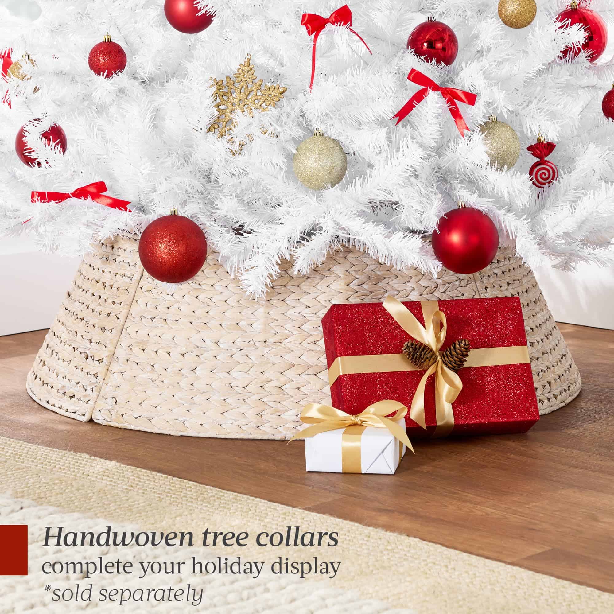 Best Choice Products Artificial Christmas Tree, White 9ft Premium Pine Unlit Holiday Decoration