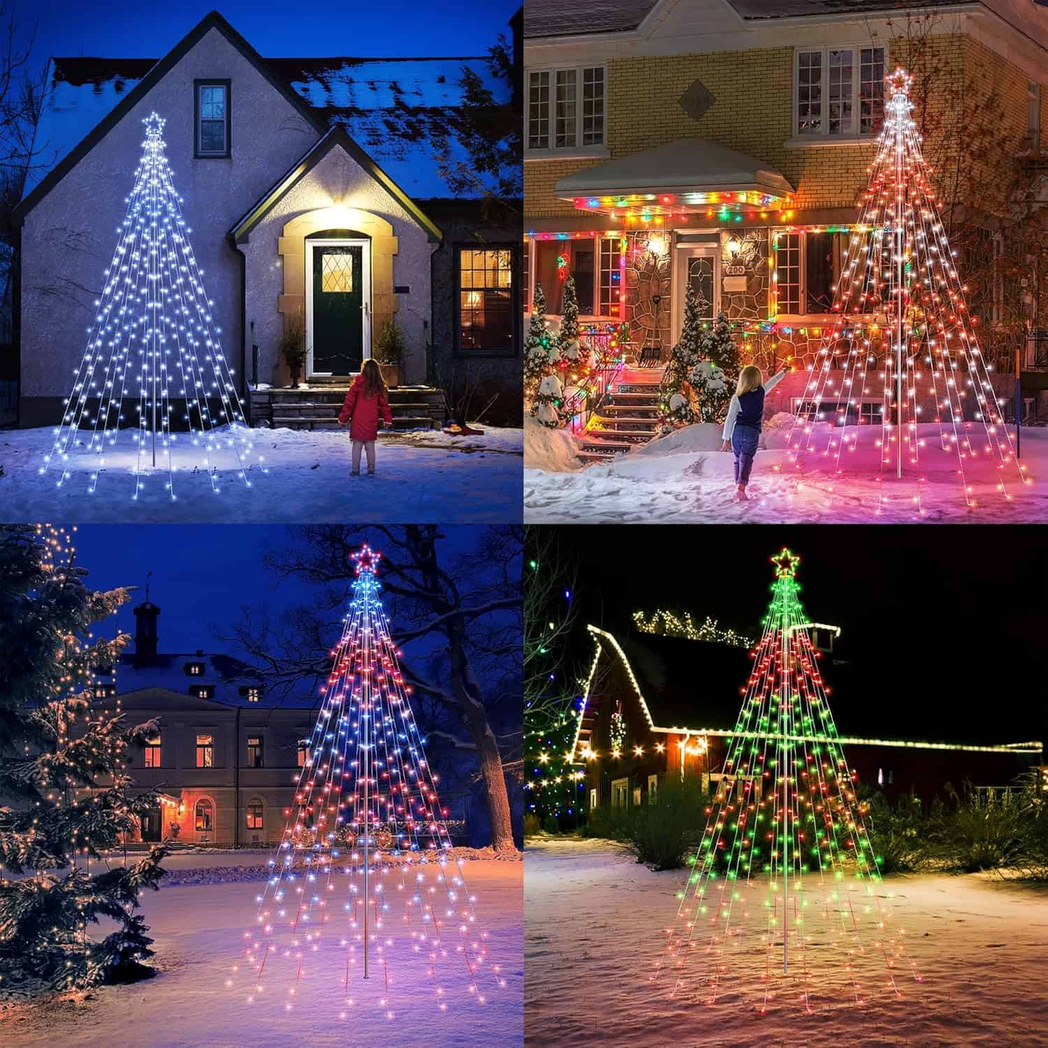 Lomotech RGB Color Changing Christmas Tree Lights - 10Ft 404 LED with 7.08" Topper