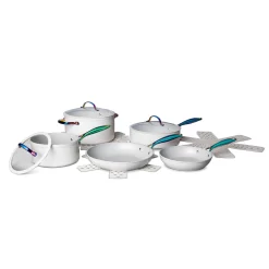 Thyme & Table Signature 12-Piece Cookware Set Non-Stick - Cream Rainbow