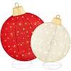 Best Choice Products 2pc Lighted Pop-Up Outdoor Christmas Ornament Set - Red/White