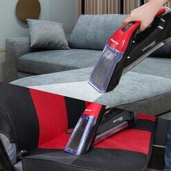 Shop-Vac Spot Cleaner for Carpet and Upholstery, Portable Cordless Carpet Cleaner, with 2 Bottle of 8 oz Spot & Stain Formula, Red