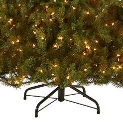National Tree Company Pre-Lit Artificial Full Christmas Tree, Green, Dunhill Fir, White Lights, Includes Stand, 7.5 Feet