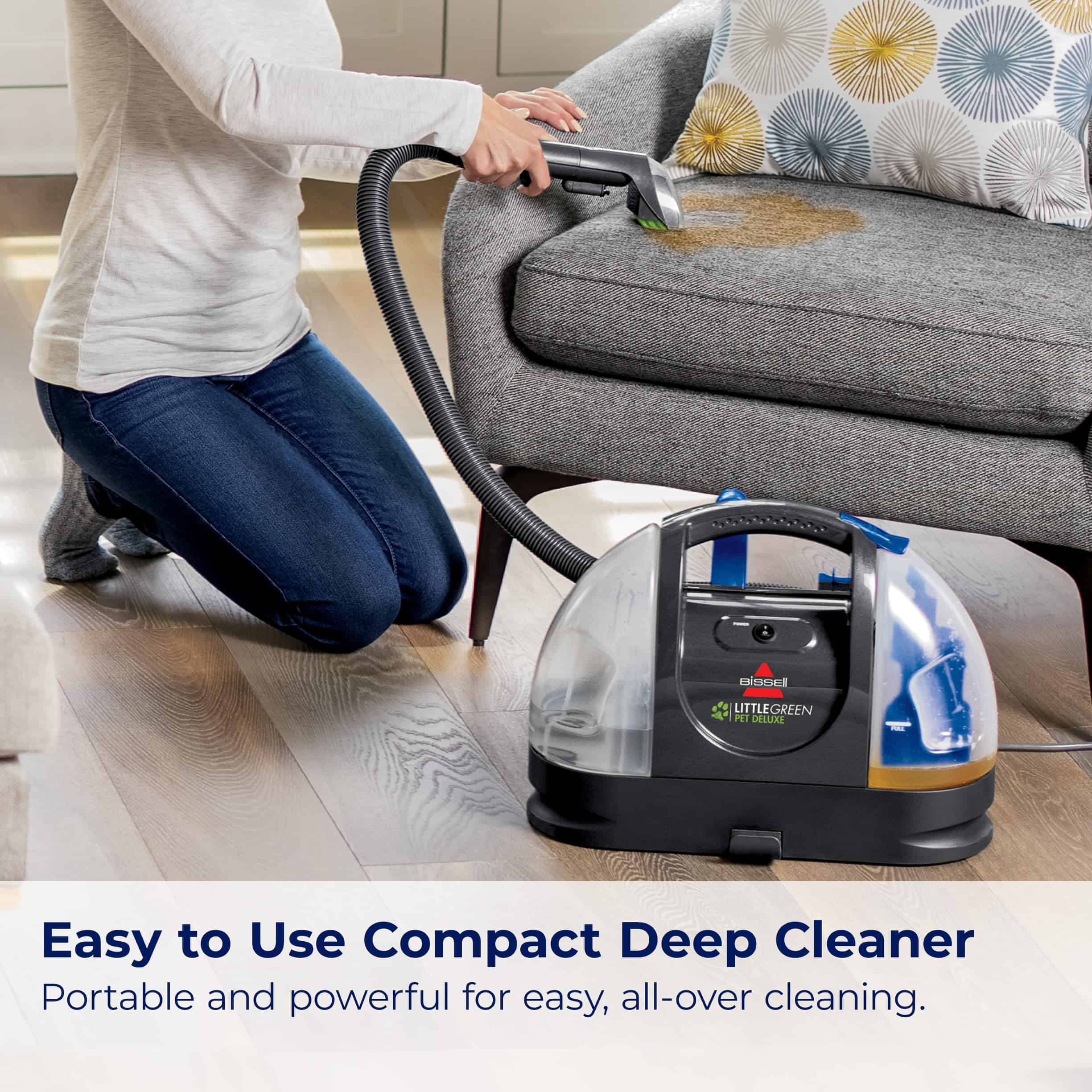 Bissell Little Green Pet Deluxe Portable Carpet Cleaner and Car/Auto Detailer, 3353, Gray/Blue