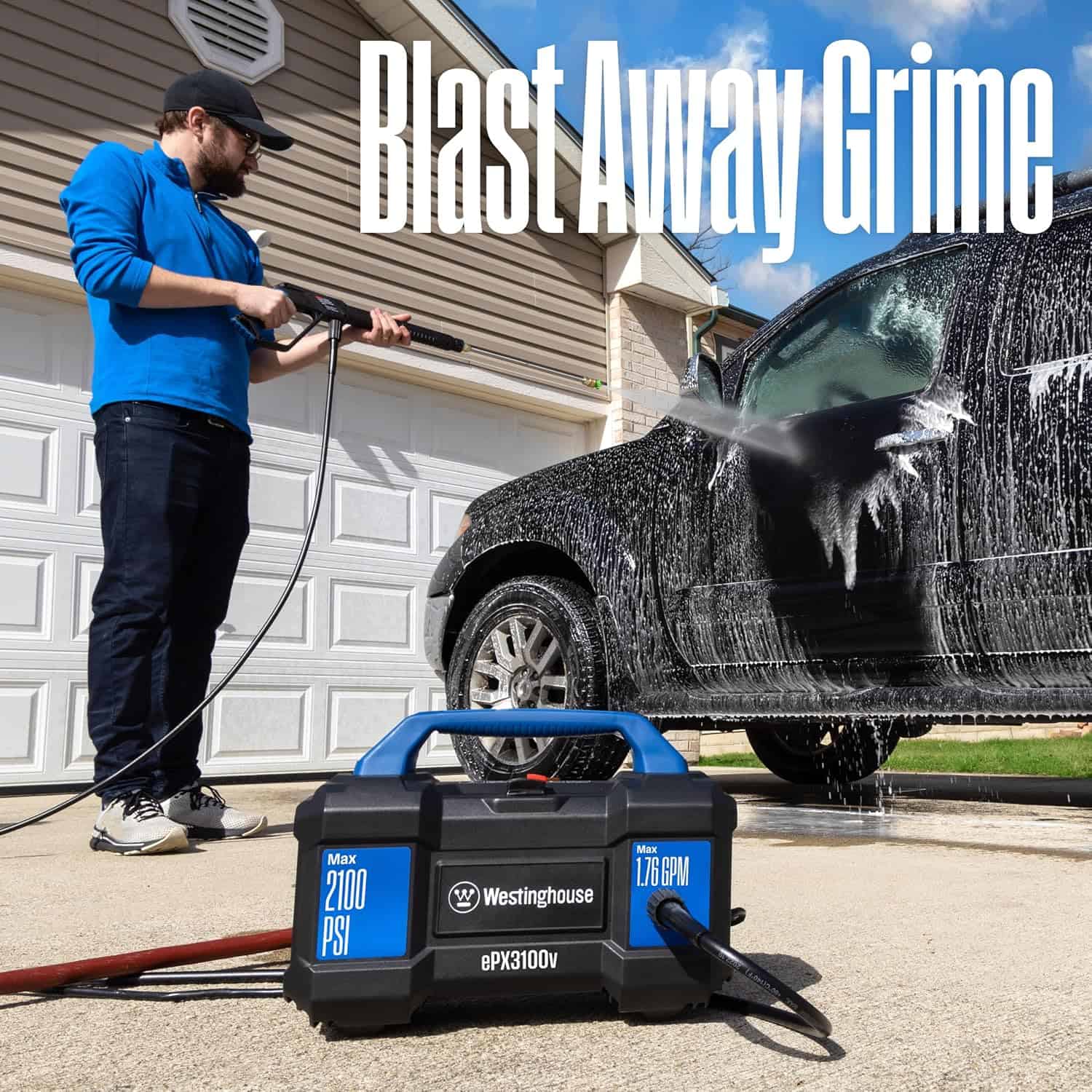 Westinghouse ePX3100v Electric Pressure Washer, 2100 Max PSI 1.76 Max GPM
