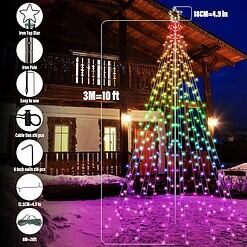 Lomotech RGB Color Changing Christmas Tree Lights - 10Ft 404 LED with 7.08