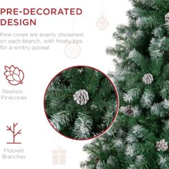Best Choice Products 12ft Pre-Decorated Holiday Christmas Tree for Home, Office, Party Decoration w/ 4,188 PVC Branch Tips