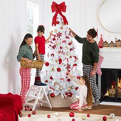Best Choice Products Artificial Christmas Tree, White 9ft Premium Pine Unlit Holiday Decoration