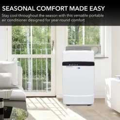 Whynter - 400 Sq. Ft. Portable Air Conditioner and Heater - Frost White