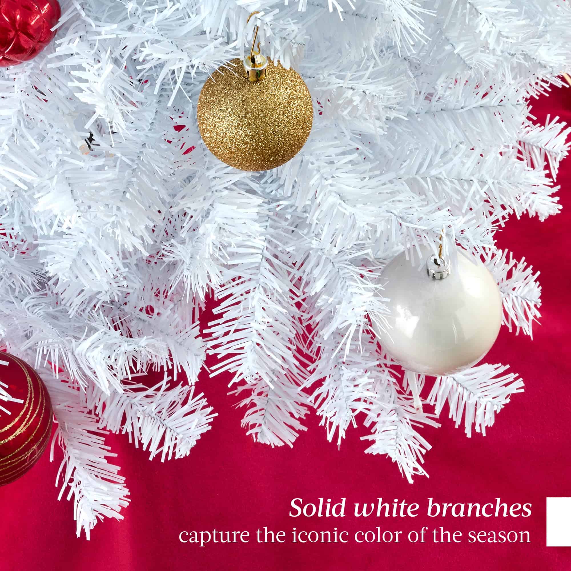 Best Choice Products Artificial Christmas Tree, White 9ft Premium Pine Unlit Holiday Decoration