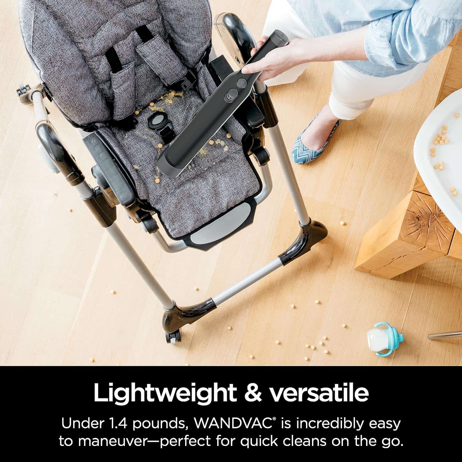 Shark WV201BK WANDVAC Cordless Hand Vac, Lightweight & Portable at 1.4 lbs, Black