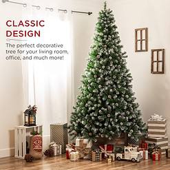 Best Choice Products 6ft Pre-Decorated Holiday Christmas Tree for Home, Office, Party Decoration