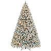 Yaheetech 9ft Pre-lit Artificial Christmas Tree with Incandescent Warm White Lights, Green & White