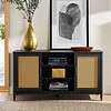 Better Homes & Gardens Springwood Cane TV Stand for TV's up to 65", Charcoal Finish